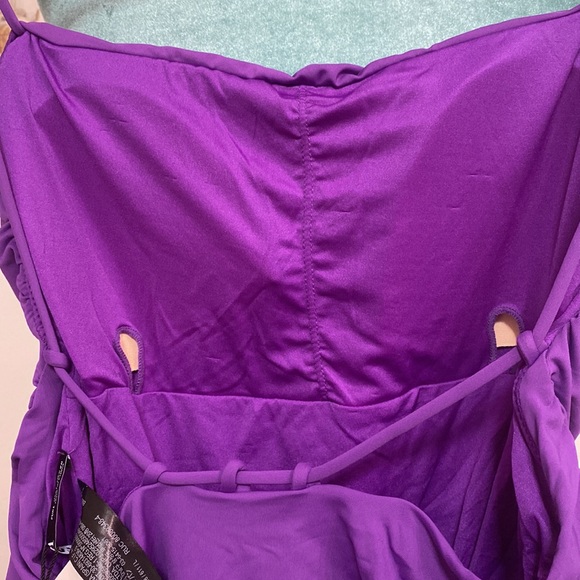 Zara limited edition ruched swimsuit you can’t miss💜💫Removable Padding 💫… - Picture 7 of 7